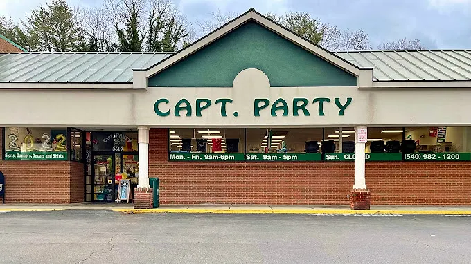 Capt. Party storefront on Franklin Road SW in Roanoke