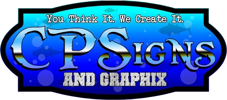 CP Signs and Graphix logo, You Think It. We Create It.